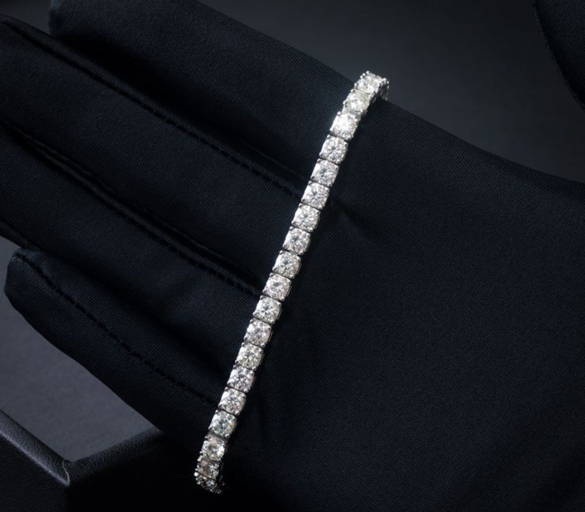 S925 Silver Moissanite 5mm Tennis Bracelet