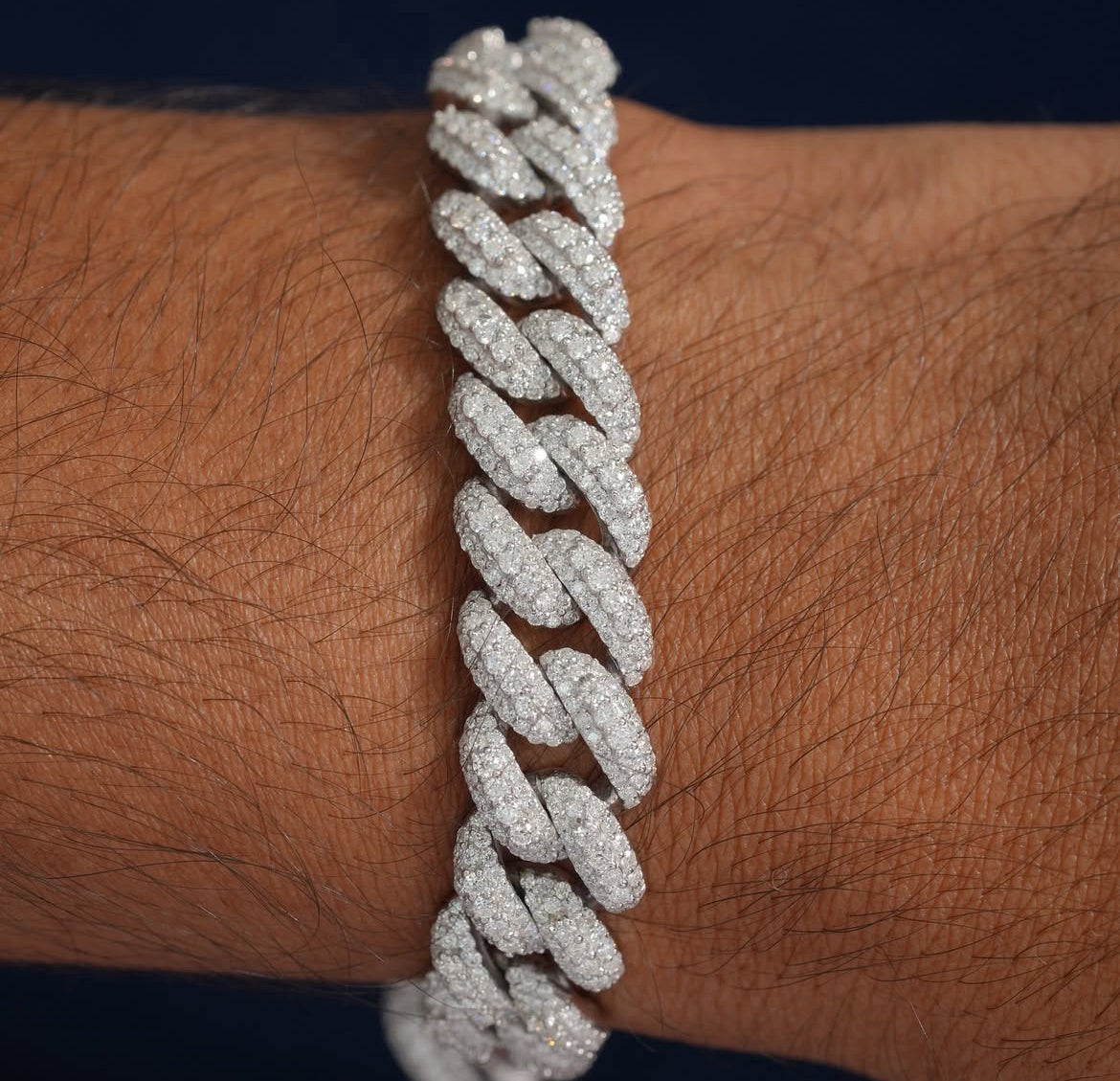 12MM VVS Moissanite Cuban Bracelet