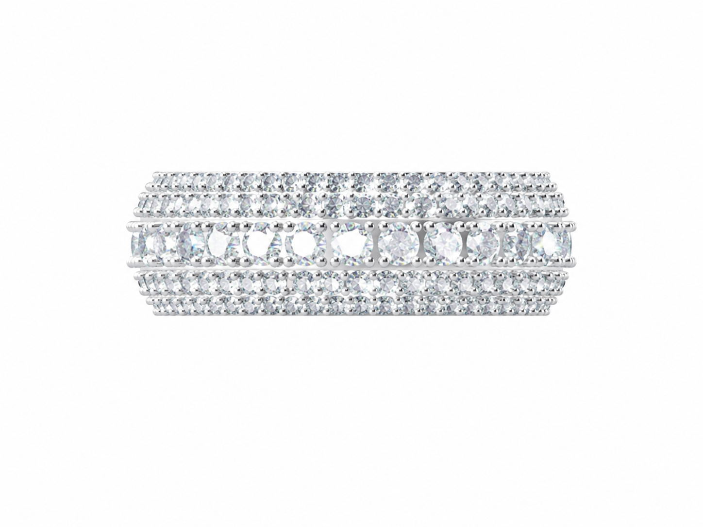 VVS Moissanite Middle Row Rotatable Ring