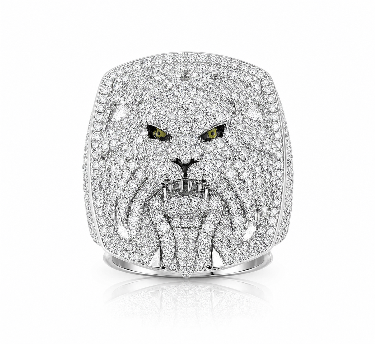 Iced Out Lion Ring