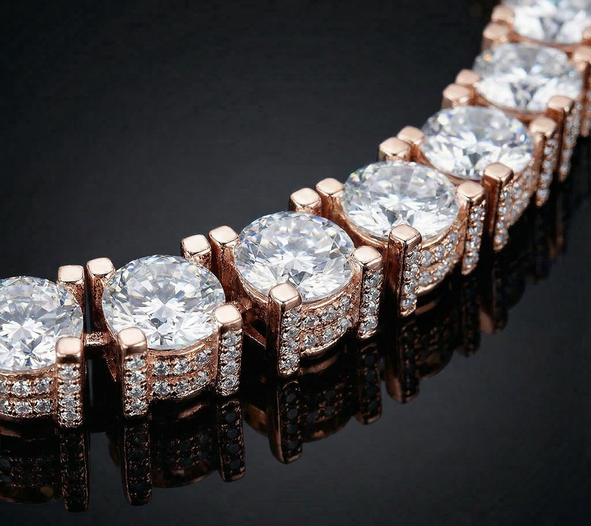 6.5mm Iced Out Sides Tennis Chain