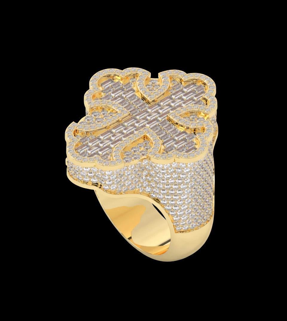 Men’s VVS Moissanite Chrome Hearts Ring