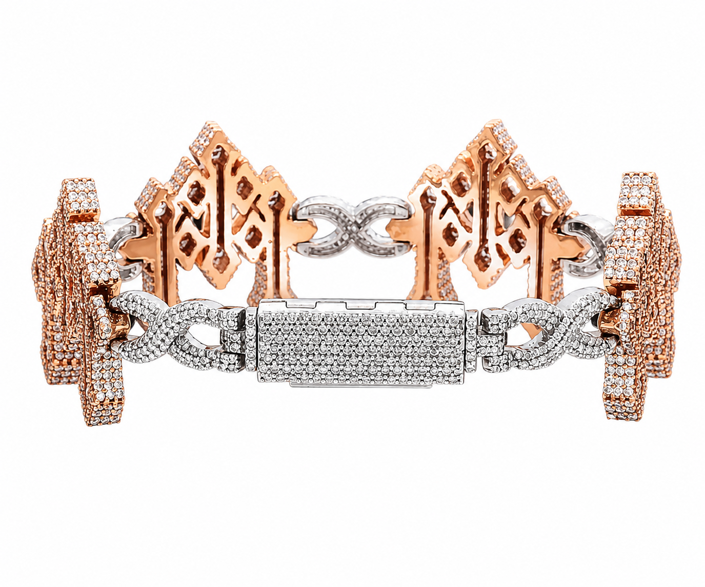 Lab Diamond Triple Cross Bracelet