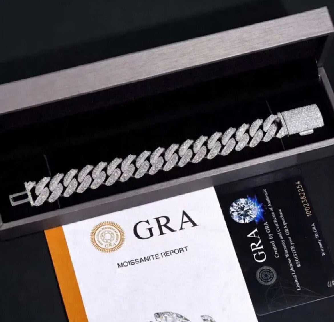 15MM Moissanite Cuban Bracelet