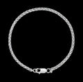 Men’s 3MM Franco Solid 925 Sterling Silver Rope Bracelet