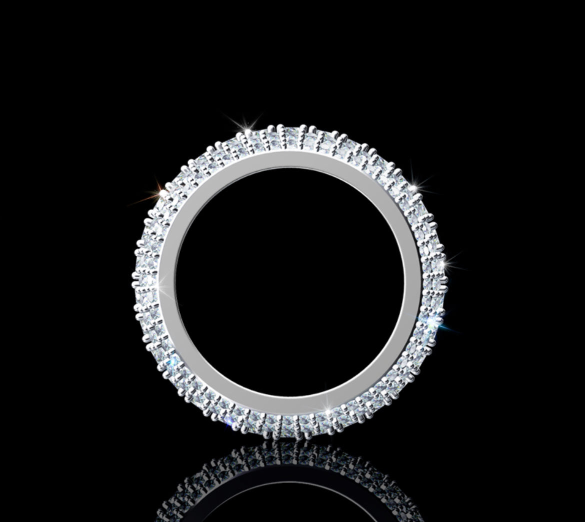 VVS Moissanite Middle Row Rotatable Ring