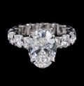 Princess Oval Cut Lab Diamond Womens Engagement Ring