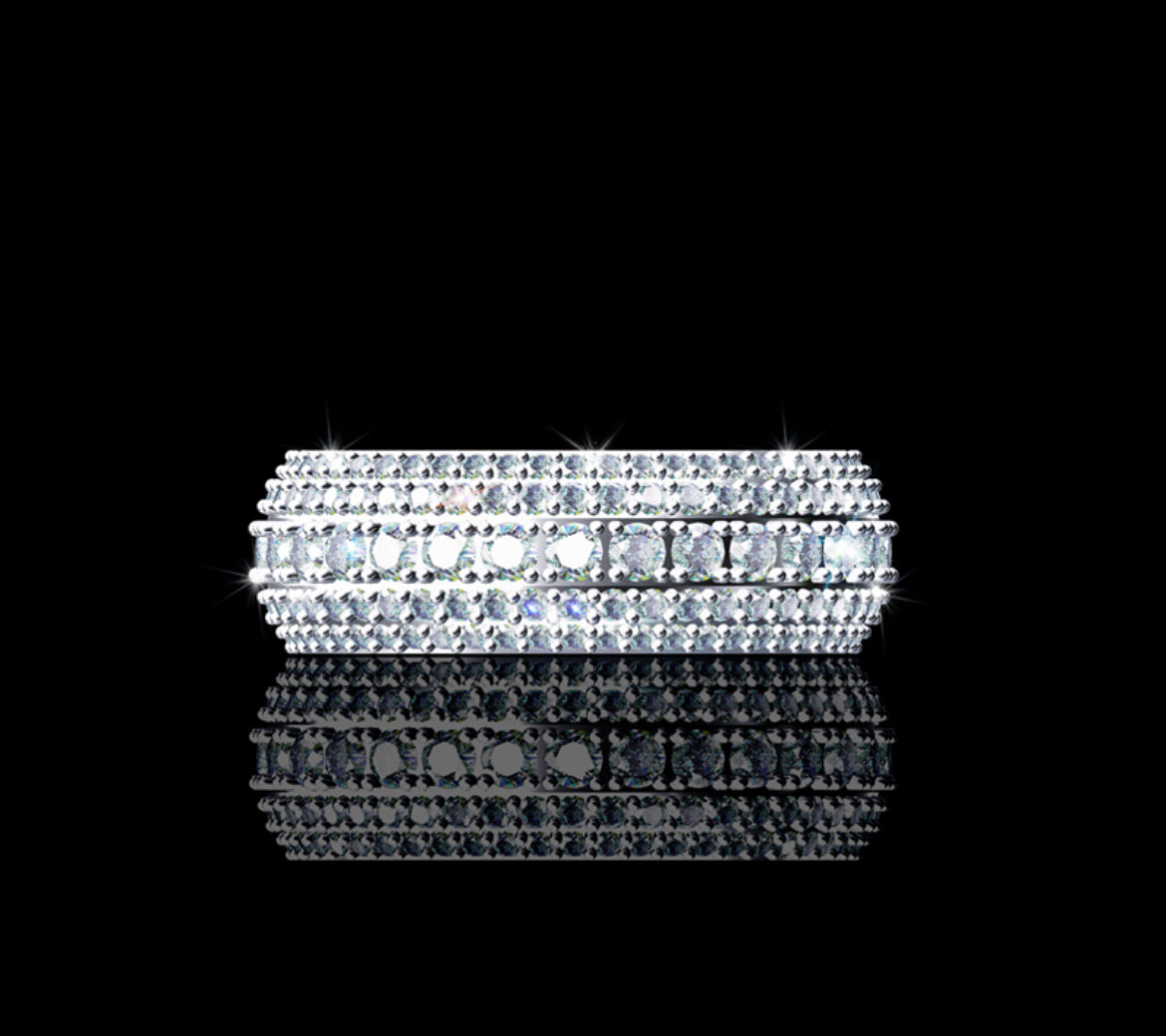 VVS Moissanite Middle Row Rotatable Ring