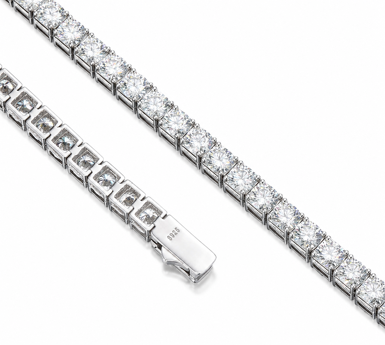 S925 Silver Moissanite 5mm Tennis Bracelet