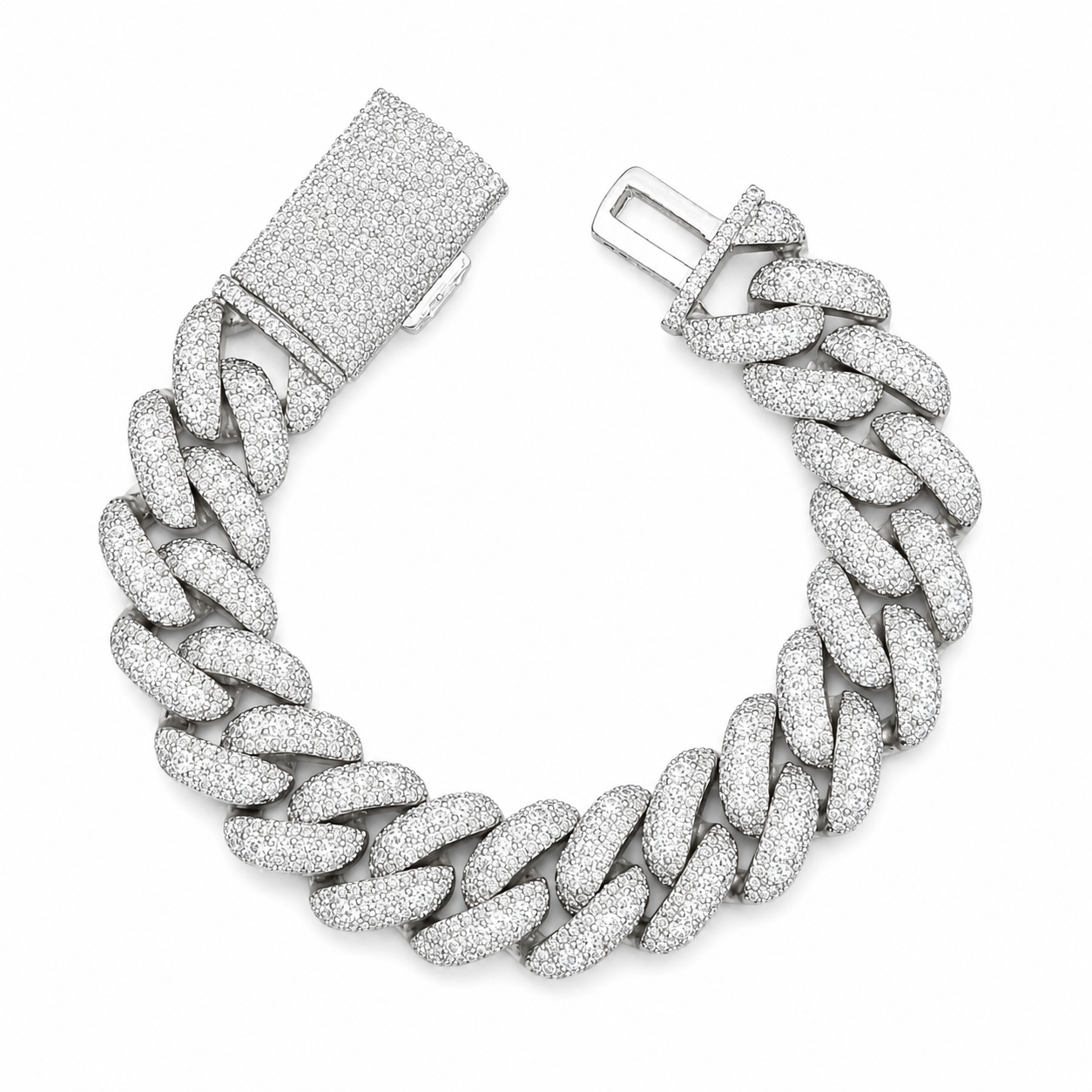 15MM Moissanite Cuban Bracelet