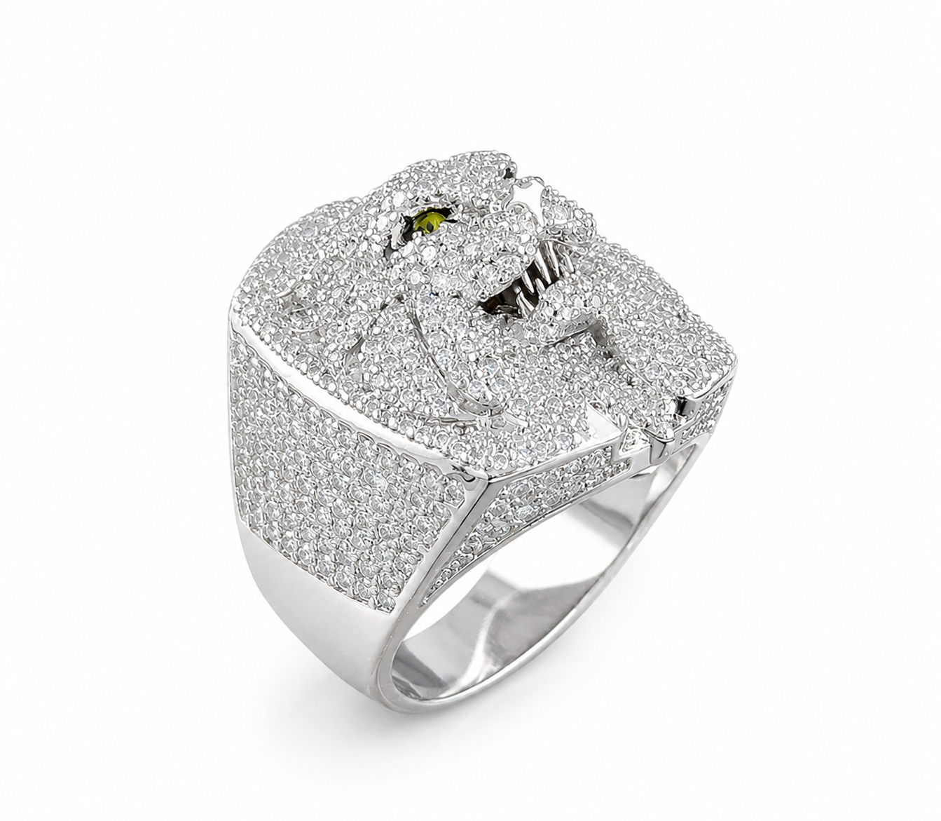 Iced Out Lion Ring