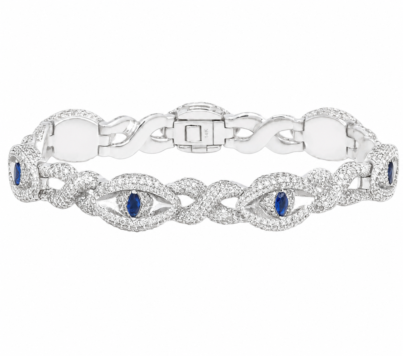 Natural Diamond Infinity Eye Bracelet