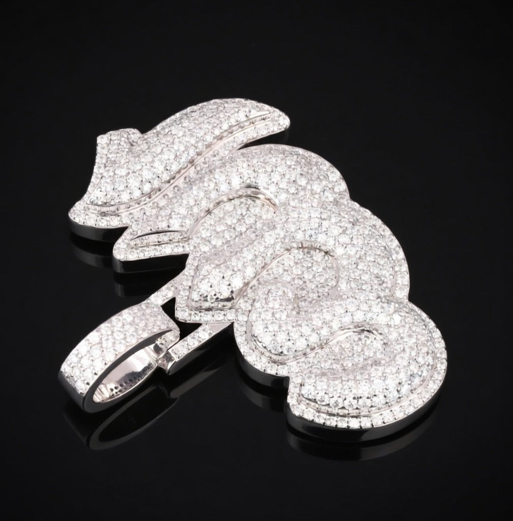 Islamic Allah Pendant Lab Diamonds
