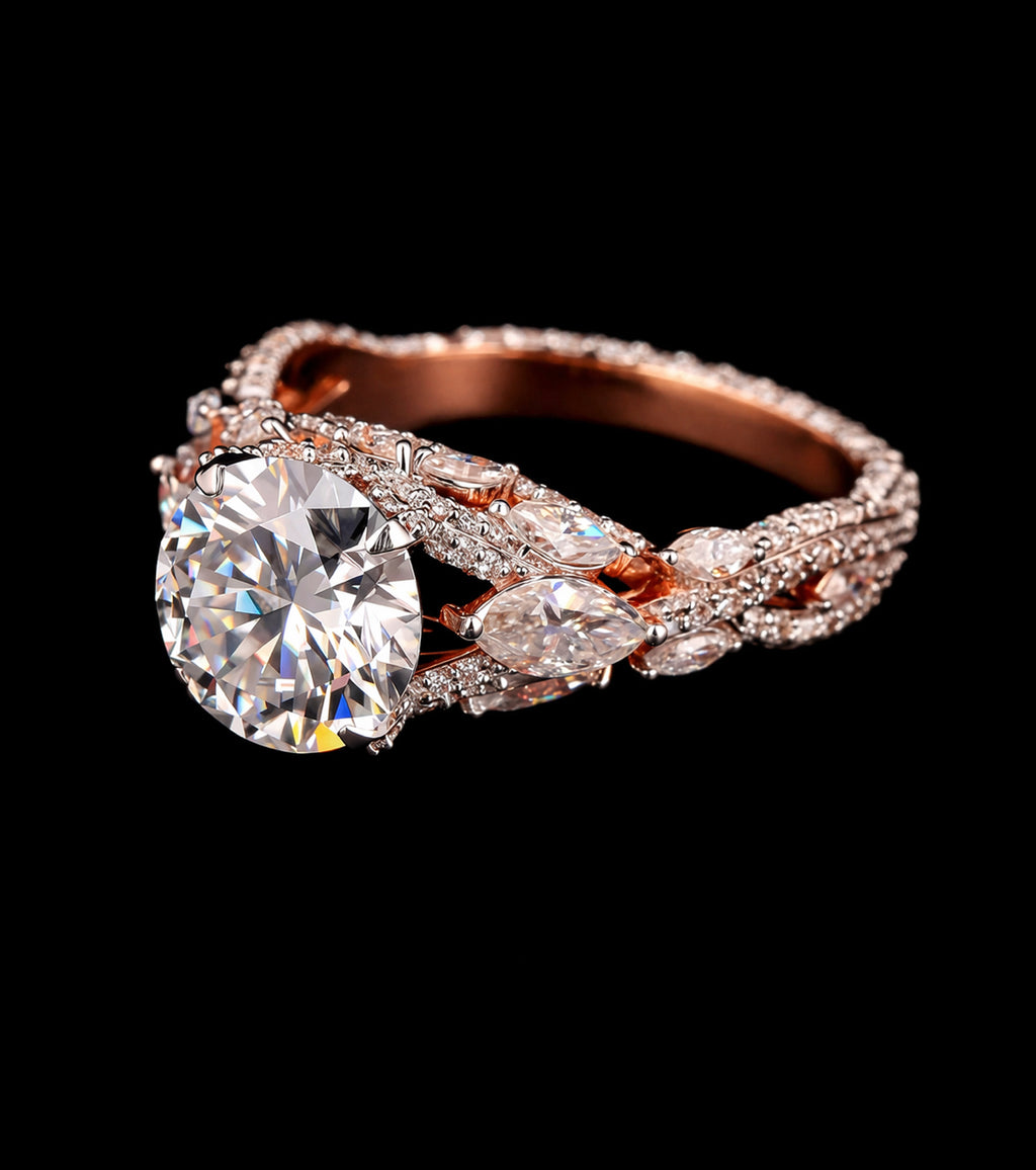 Lab Diamond Rose Gold Women’s Engagement Ring