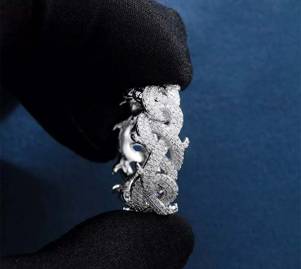 Crown of Thorns Ring in White Gold