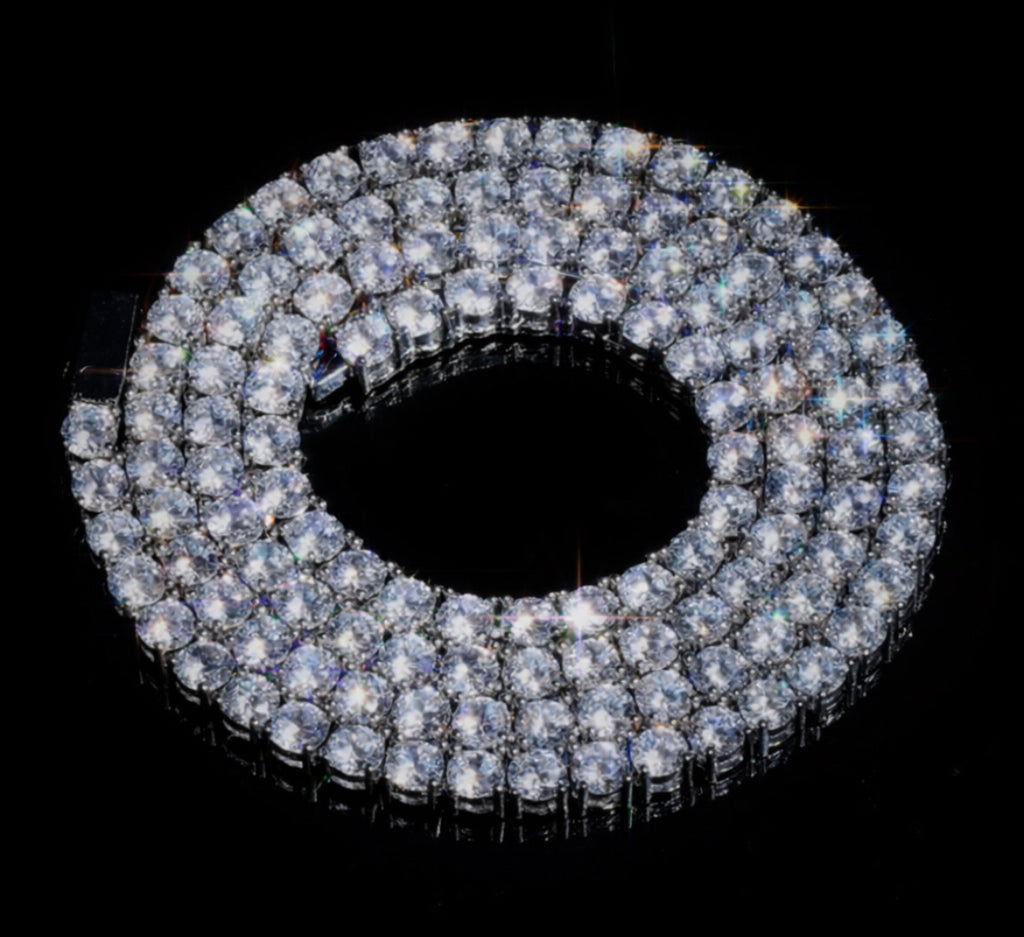 4mm Tennis Chain in White Gold