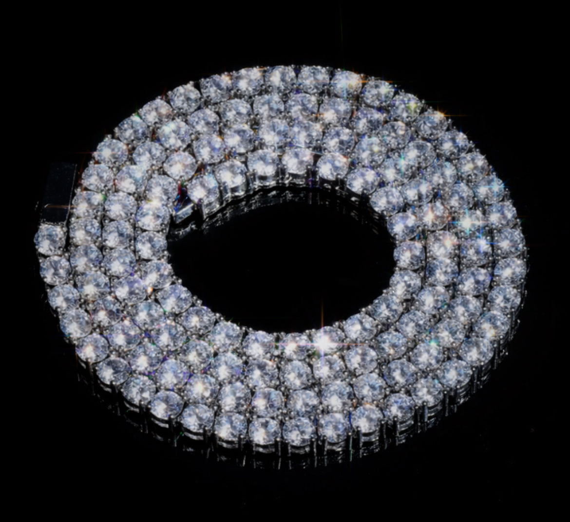 4mm Tennis Chain in White Gold