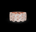 VVS Moissanite Braided Baguette Cut Mens Ring