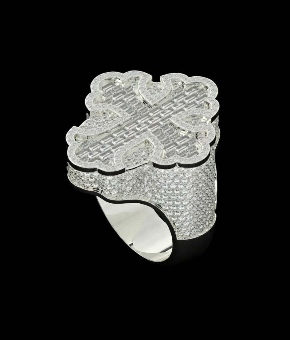 Men’s Natural Diamond Chrome Hearts Ring
