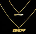 Custom Gold Name Pendant
