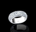 VVS Moissanite Middle Row Rotatable Ring