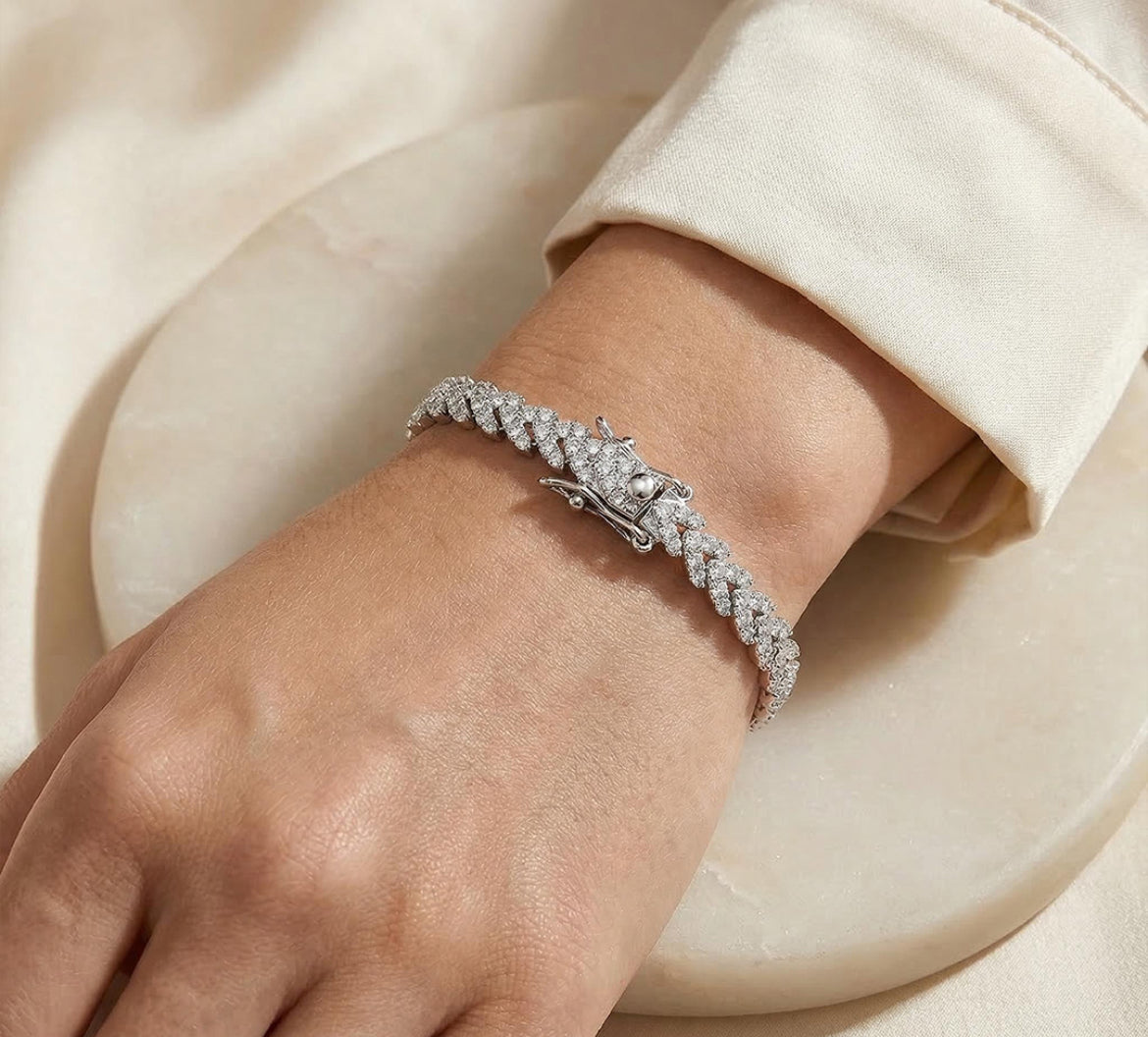 Women’s Princess Cut Lab Diamond Bracelet