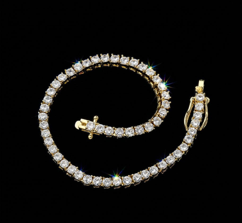 3MM Gold Plated Tennis Bracelet