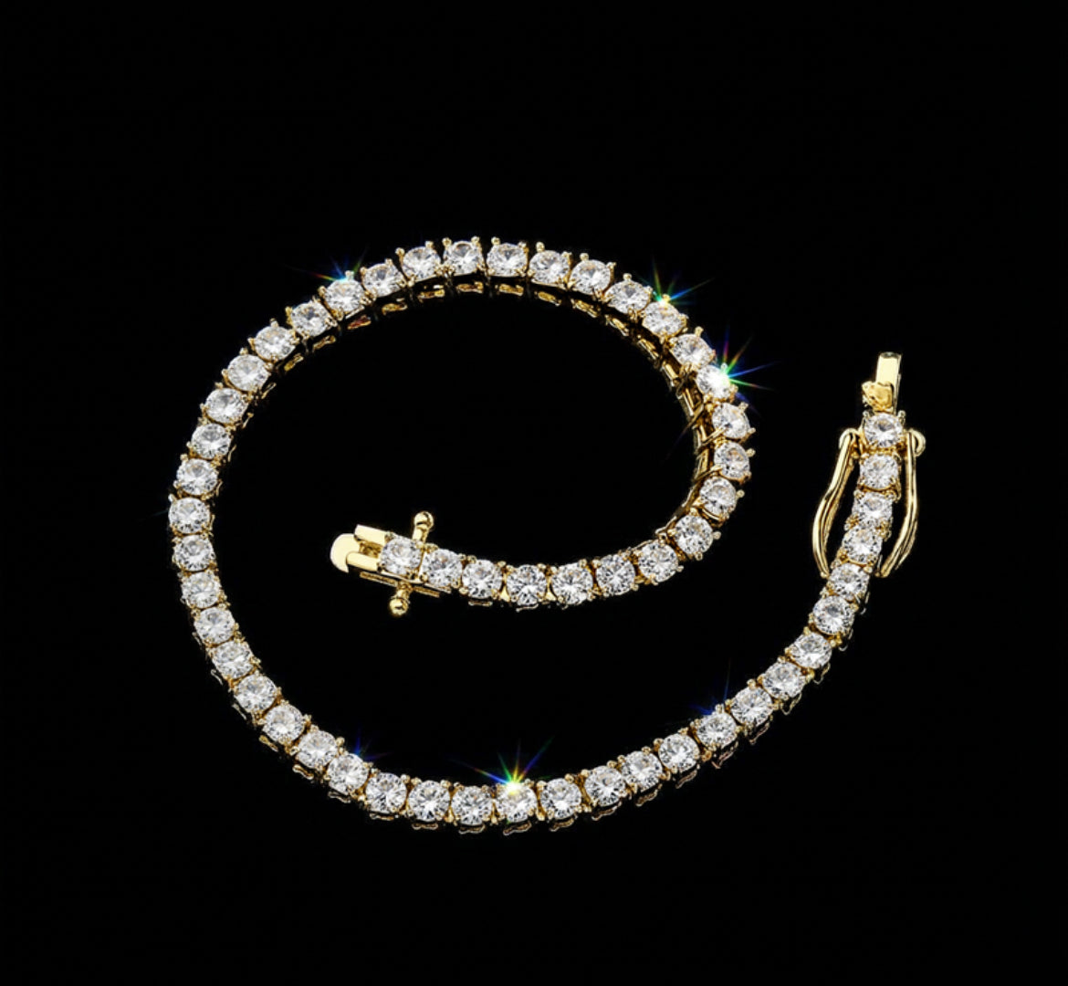 3MM Gold Plated Tennis Bracelet