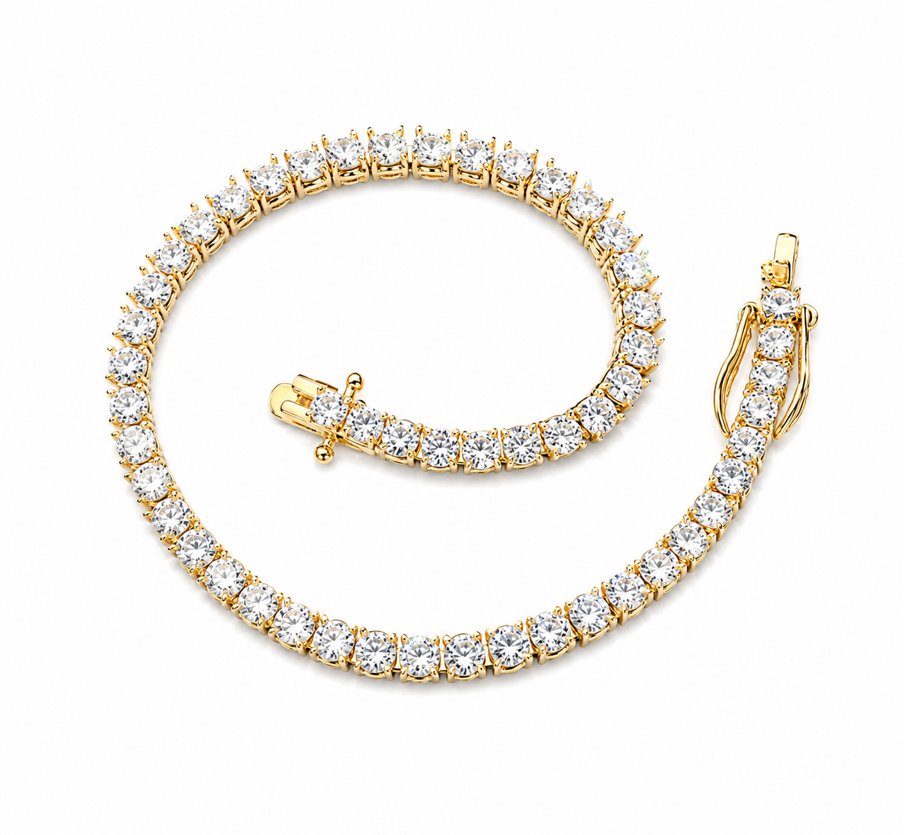 3MM Gold Plated Tennis Bracelet