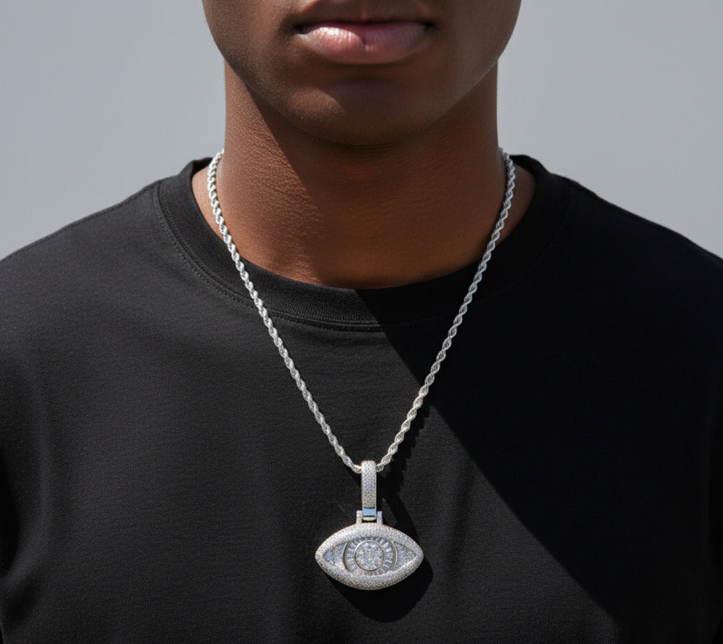 Evil Eye Baguette Pendant