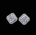 Radiant Cut Stud Earrings