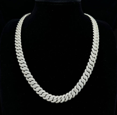 10MM VVS Moissanite Cuban Chain