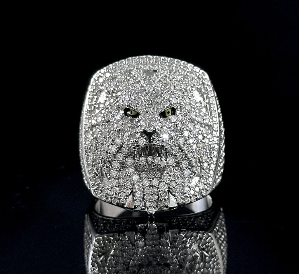 Iced Out Lion Ring