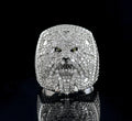 Iced Out Lion Ring