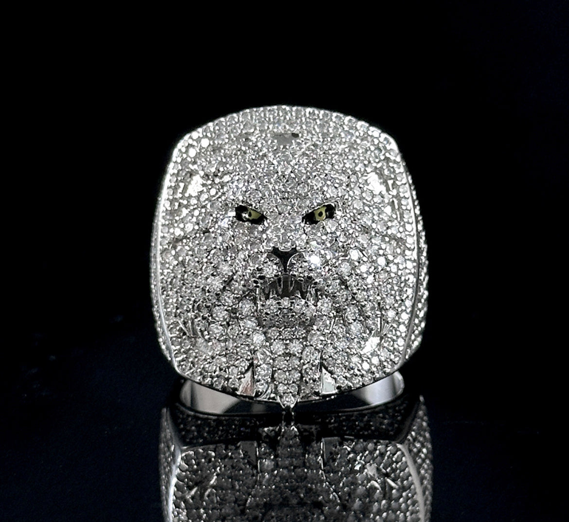 Iced Out Lion Ring