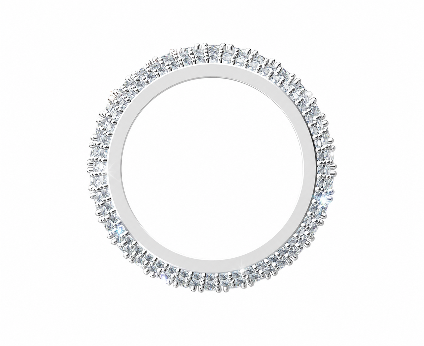 VVS Moissanite Middle Row Rotatable Ring