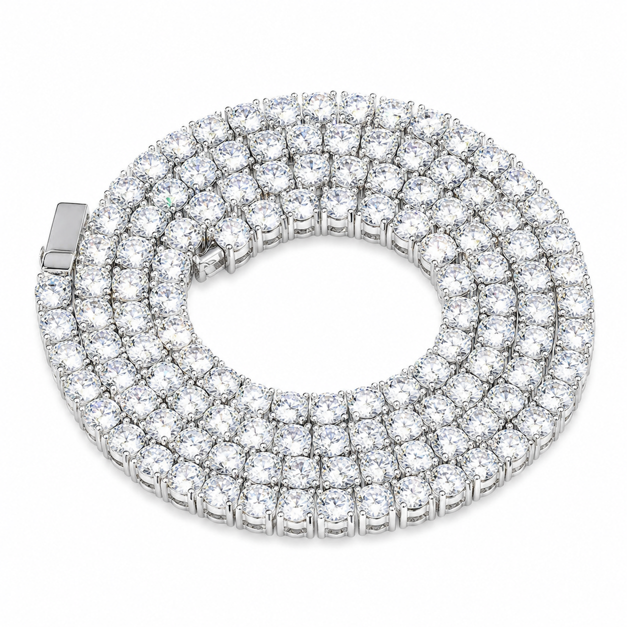 5MM Tennis Chain In White Gold