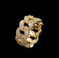 12mm Round & Baguette Cut Cuban Ring