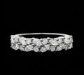 Marquise & Round Cut VVS Moissanite Pave Womens Ring