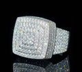 925S & VVS Moissanite Square Diamond Ring