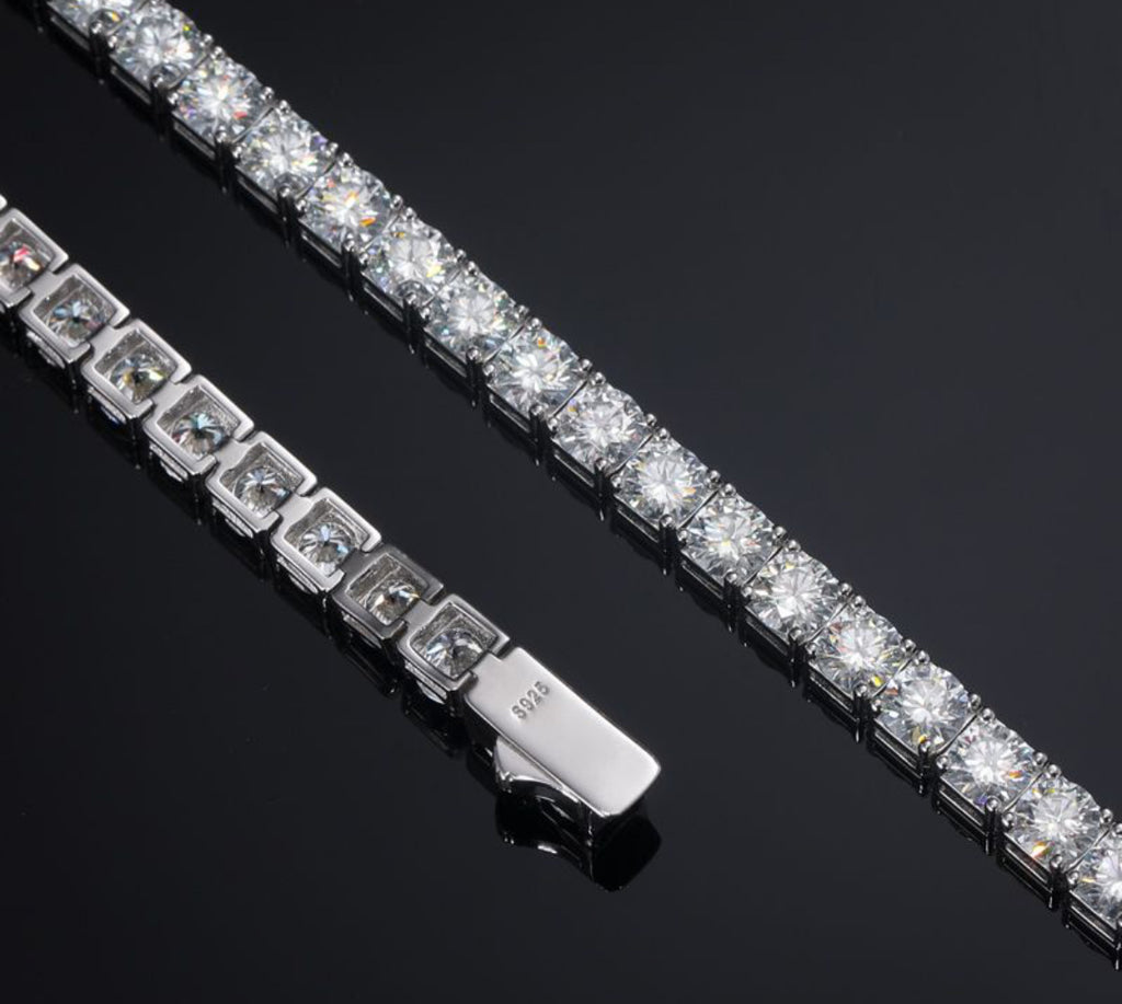 S925 Silver Moissanite 5mm Tennis Bracelet