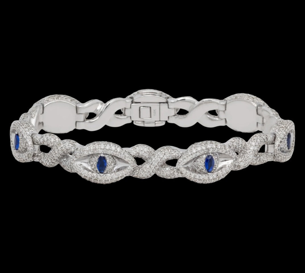 Lab Diamond Infinity Eye Bracelet