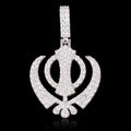 Iced VVS Moissanite Khanda Pendant