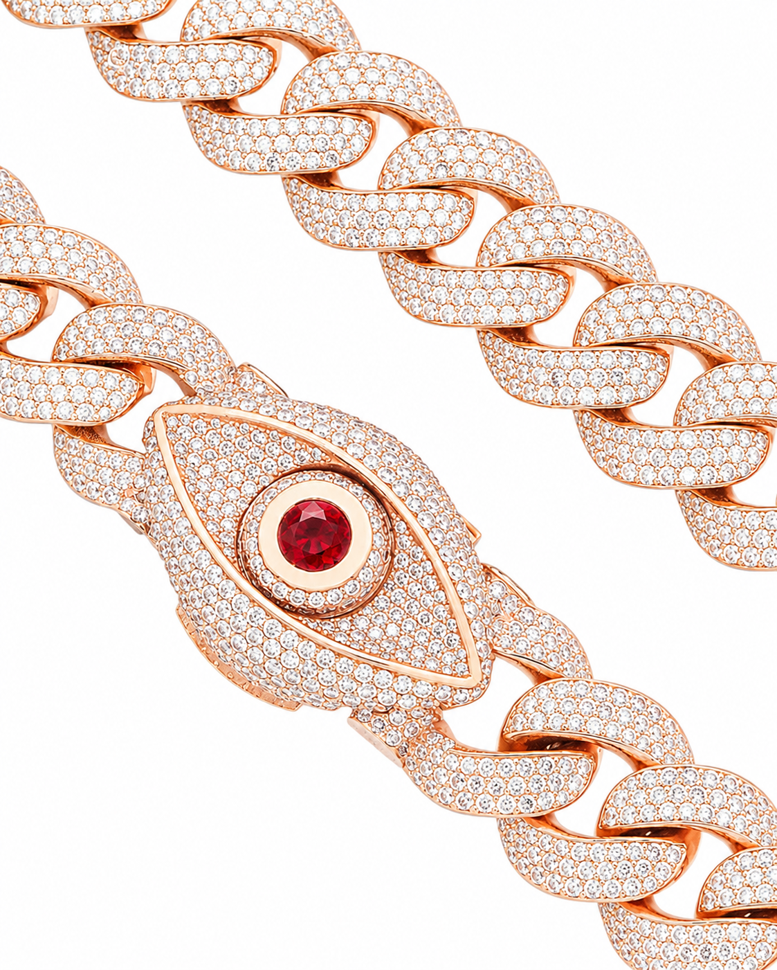 Natural Diamonds Demon Eye Cuban Chain