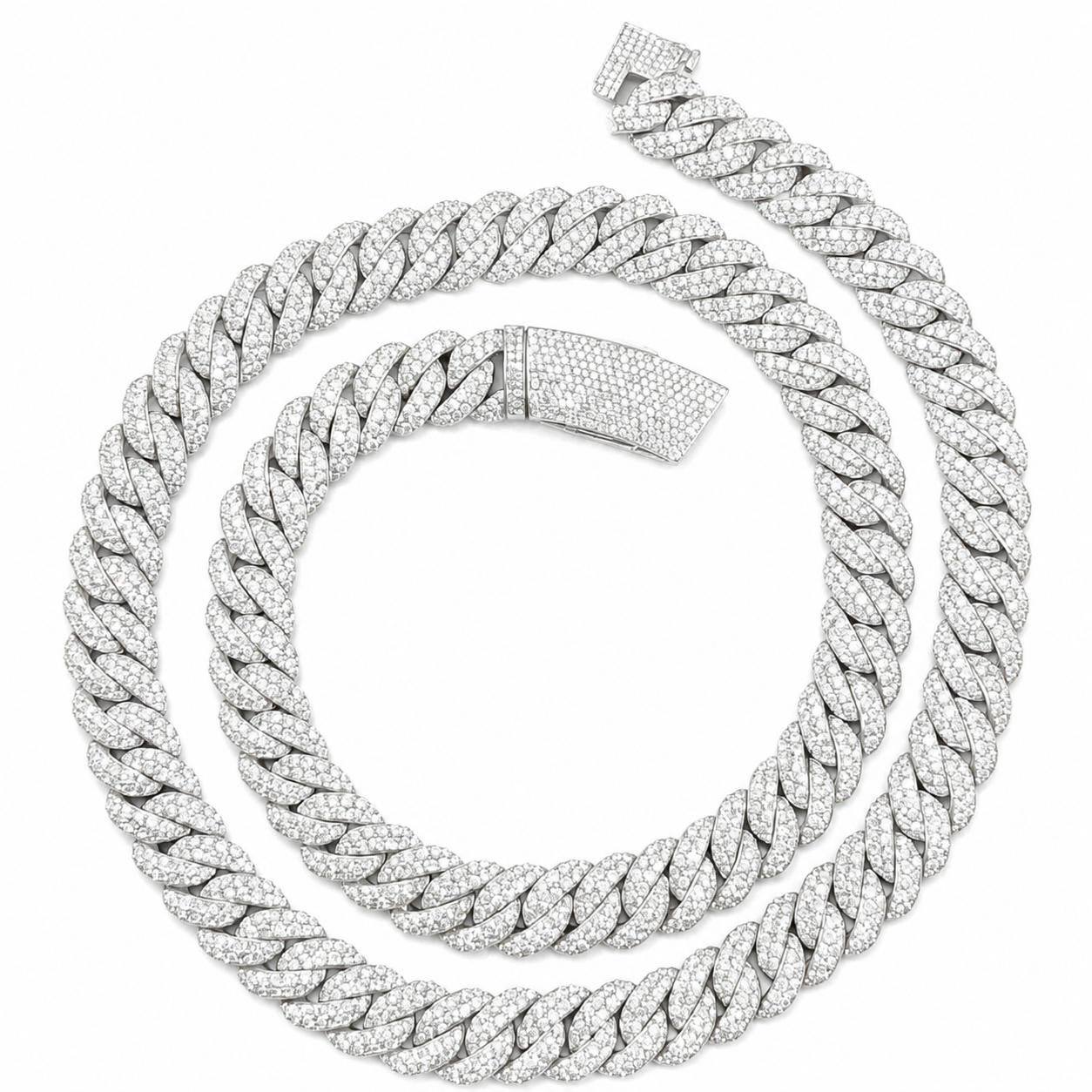 10MM VVS Moissanite Cuban Chain