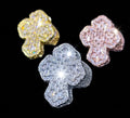Iced Cross-Shaped Baguette Ring