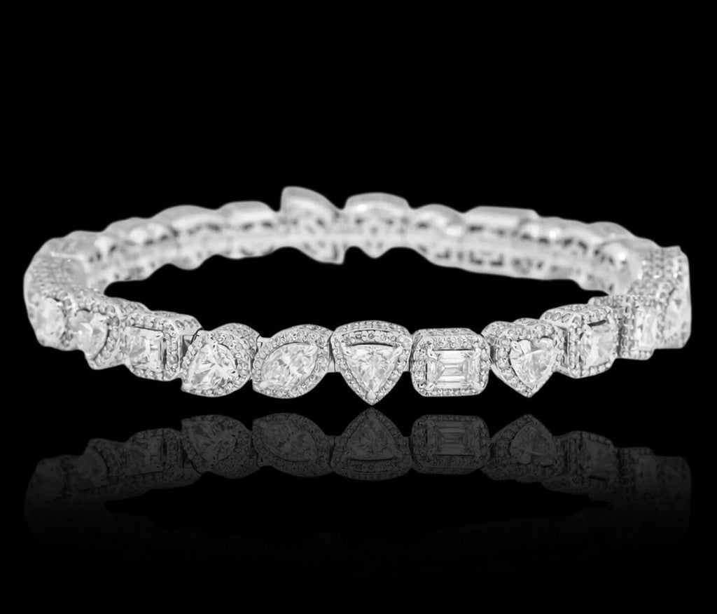Multi Shape Lab Diamond Unisex Bracelet