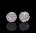 925S & VVS Moissanite Round Cut Full Paved Earrings