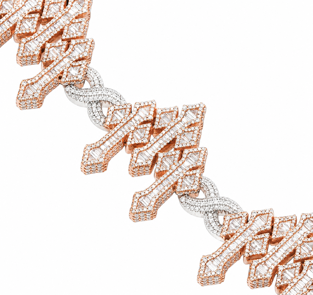 Lab Diamond Triple Cross Bracelet
