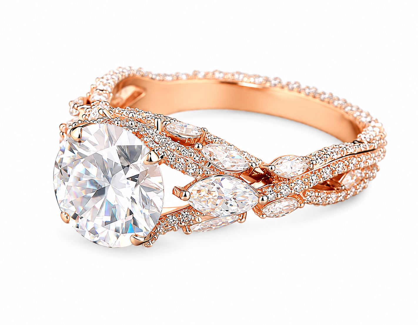 Lab Diamond Rose Gold Women’s Engagement Ring